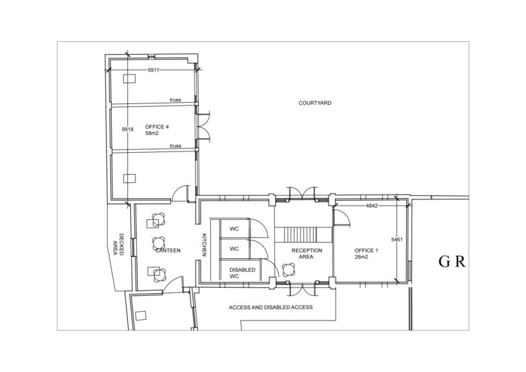 Lodge Barns Office ground plans 1